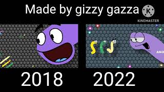 MOST POPULAR VIDEO slitherio 3 gizzygazza 3 2018 vs 2022 [upl. by Hyacinthe]