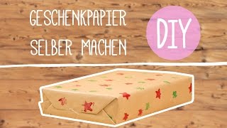 DIY mit Nina Geschenkpapier selber Basteln [upl. by Nezah]