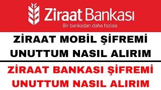 Ziraat Mobil Şifre Unuttum  Ziraat Bankası Şifremi Unuttum Nasıl Alırım [upl. by Atekahs]