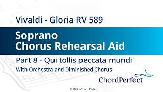 Vivaldis Gloria Part 8  Qui tollis peccata mundi  Soprano Chorus Rehearsal Aid [upl. by Iolande]