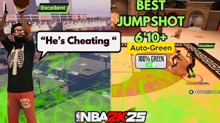 NEW 6’10 AUTOGREEN JUMPSHOT IN NBA 2K25 WILL MAKE YOU A DEMON😈 BEST JUMPSHOT FOR 6’107’3 IN 2K25 [upl. by Dedric816]