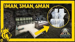 1MAN 3MAN 6MAN Caves W Full Base Designs on FJORDUR  ARK Survival Evolved [upl. by Oratnek]