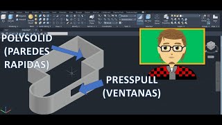 Polisolid presspull Autocad HACER UNA CASA EN 3D RAPIDAMENTE [upl. by Faustus]