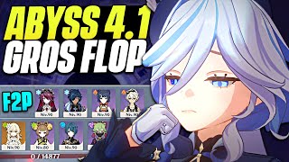 LA GROSSE BLAGUE Abysses 41 Les Plus FACILES et Team 4★ F2P  Genshin Impact [upl. by Towny]