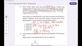 SPMC math Kelantan 2024 soalan 17 [upl. by Mavis]