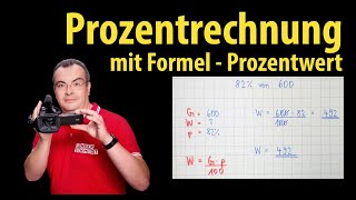 Prozentrechnung mit Formel  Prozentwert berechnen  Schritt für Schritt  Lehrerschmidt [upl. by Naelcm]