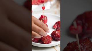 Cranberry Sauce Meatballs  Healthy Meatballs  How to Make Cranberry Meatballs  Healthier Steps [upl. by Ani279]