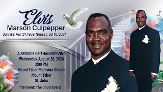 A Service of Thanksgiving Celebrating the life of Elvis Culpepper [upl. by Nybbor]