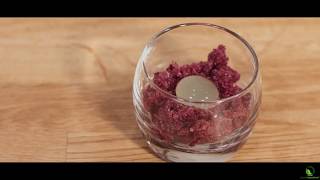 Sferificazione inversa di ginTonic con granita duva Specialingredientsit [upl. by Marji]