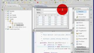 Java Eclipse Swing Visual Editor jTable DefaultTableModel [upl. by Nannah]