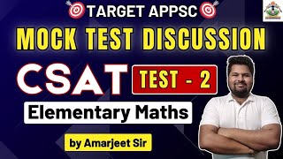 APPSC CSAT Mock Test 2  APPSC CSAT  appsc csat [upl. by Aronle]