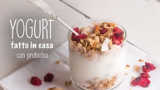 Come fare in casa lo yogurt con probiotici con e senza yogurtiera [upl. by Releehw]