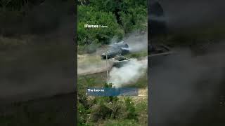 Ukrainian M2 Bradley and Russian BTR82 face off in closerange clash [upl. by Nikos]