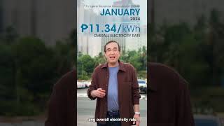 Slight Increase in Electricity Rates this January 2024  Meralco [upl. by Annavoig]