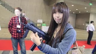 【AIRSOFT】ホビーショー 東京マルイ ガスブローバックMP7A1実射 [upl. by Ydnal]