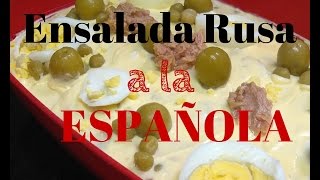 RECETA ESPAÑOLA ENSALADA RUSA A LA ESPAÑOLA  PASO A PASO [upl. by Foah563]