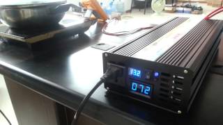 2500W PURE SINE INVERTER RUNNING MICROWAVE OVEN [upl. by Refinney]