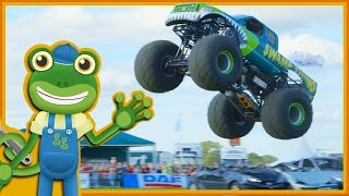 Monster Trucks For Children  Geckos Real Vehicles [upl. by Franzoni]