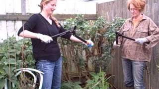 Amy Stewart and Gen Schmidt test the Fiskars lopperAVI [upl. by Ydnerb924]