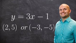 How to determine if a point lies on a line or not using the point and the equation [upl. by Niel]