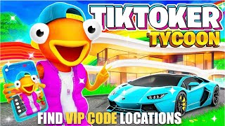 TIKTOKER TYCOON MAP FORTNITE CREATIVE  FIND VIP CODE LOCATIONS [upl. by Leschen]