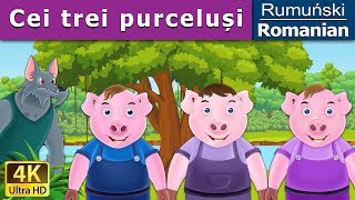 Cei trei purceluși  The Three Little Pigs in Romana  Basme in limba romana  RomanianFairyTales [upl. by Nolana]