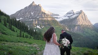 Eloping in Glacier National Park  Danielle and Jonathan Wedding Film [upl. by Efi659]