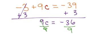 Solving 2Step Equations with Integers [upl. by Cupo111]