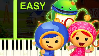 Team Umizoomi Theme Song  EASY Piano Tutorial [upl. by Fania]