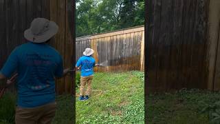 How to Wash a Wood Fence in 15 Seconds [upl. by Epilef]