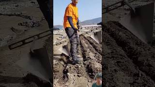 Soil work using triangle shovel agriculture agritools soillesscultivation [upl. by Blader]