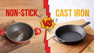 Cast Iron vs NonStick Which one is better  The Indus Valley [upl. by Hanzelin]