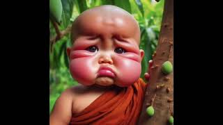 haske jivange nale duss ke jivange nice song video status cute monk baby [upl. by Syman417]