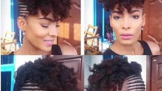 Protective Style Cornrow Updo With Curls [upl. by Ttenneb288]