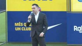 Xavi Hernandez marks debut as FC Barcelona coach on Camp Nou field  AFP [upl. by Ihcelek560]