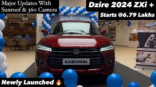 2024 Maruti Suzuki Dzire ZXi Plus Petrol MT  TOP MODEL WITH MAJOR UPDATES  Full review 😍🔥 [upl. by Kerry42]