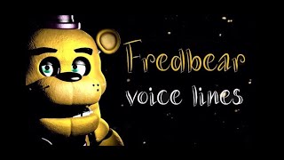 SFM Fredbear Voice Lines fanmade [upl. by Chaffinch525]