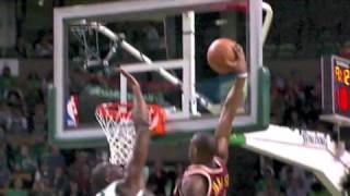 Antawn Jamison drices hard to the basket and dunk over Kendrick Perkins Cavaliers Celtics Playoffs [upl. by Michaeline]