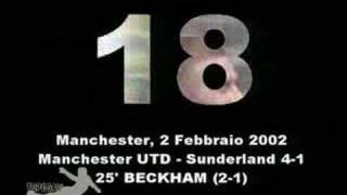 Best 20 goals of David Beckham Part 1 [upl. by Hizar]