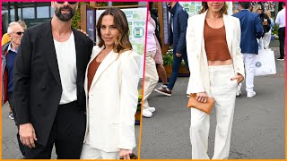 Spice Girl Mel C enjoys a romantic trip to Wimbledon with her handsome new boyfriend after her [upl. by Eceerehs]