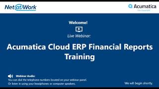 Acumatica Reporting Tips Financial Reporting Training [upl. by Nauht]