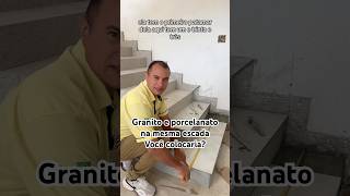 Como fazer escada cascata com granito e porcelanato [upl. by Telrats525]