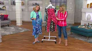 LOGO Layers by Lori Goldstein Printed Eyelet Leggings on QVC [upl. by Eeltrebor]