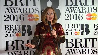 Adele Takes All at The Brit Awards 2016 [upl. by Sirraf]