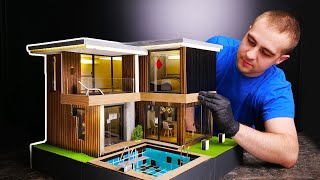 CASA EN MINIATURA DE BRICOLAJE A PARTIR DE LADRILLOS PEQUEÑOS Y CEMENTO POR IDEAS EN 5 MINUTOS [upl. by Shina44]