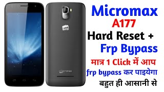 Micromax A177 Hard Reset  micromax A177 Frp bypass pin pattern unlock 2024 [upl. by Attenaz227]