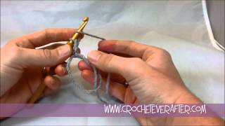 Left Hand Double Crochet 18 Magic Adjustable Loop in Double Crochet [upl. by Jara]