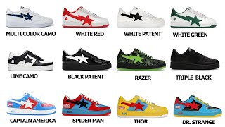 EVERY PAIR OF BAPESTA WITH NAMES [upl. by Clifton]