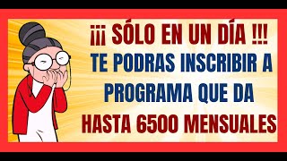 ✅💥EN VIVO URGENTE✅💥PODRAS REGISTRARTE A ESTE PROGRAMA QUE DA HASTA 6500 PESOS✅💥OTROS BENEFICIOS✅💥 [upl. by Domph]