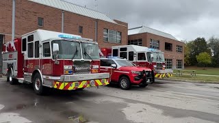 Kitchener Fire Department KME Pumpers equipped with Whelen Lighting Packages [upl. by Ttik876]